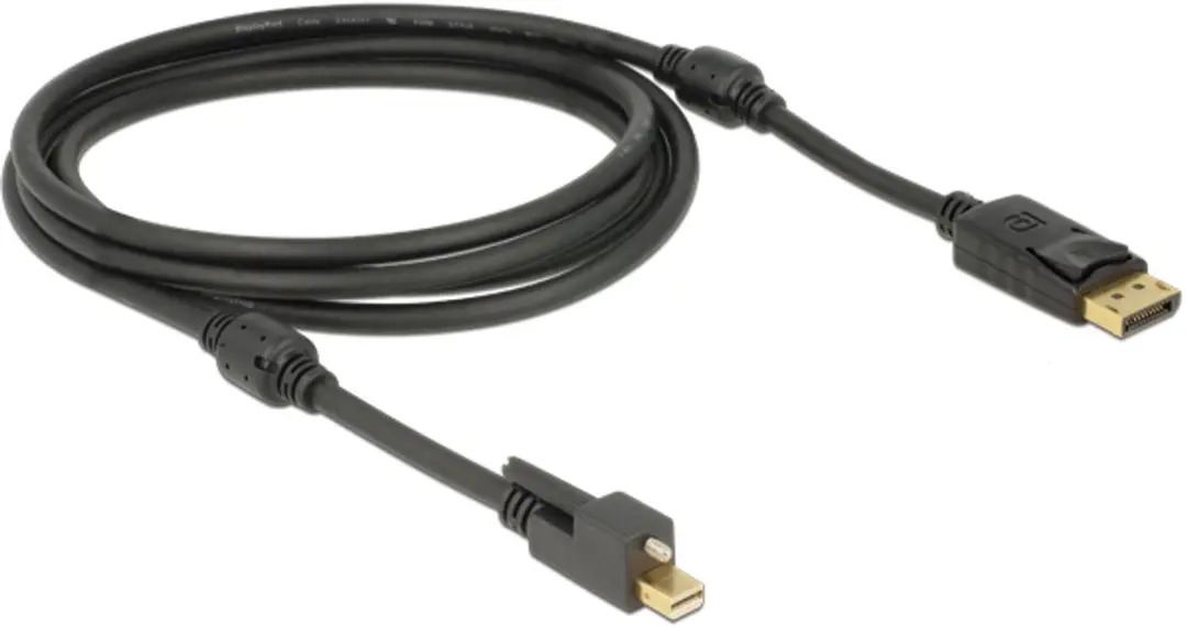 Delock Mini DisplayPort naar DisplayPort Kabel 1.2 - 2m - Zwart