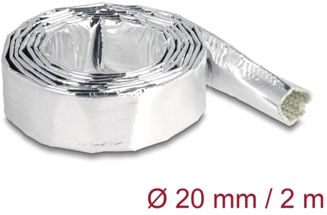 Delock Glasvezel-Aluminium Kabelsleeve 2m x 20mm