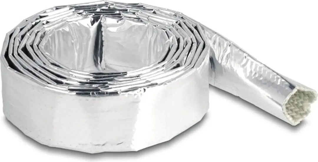 Delock Glasvezel-Aluminium Kabelsleeve 2m x 20mm - Zilver