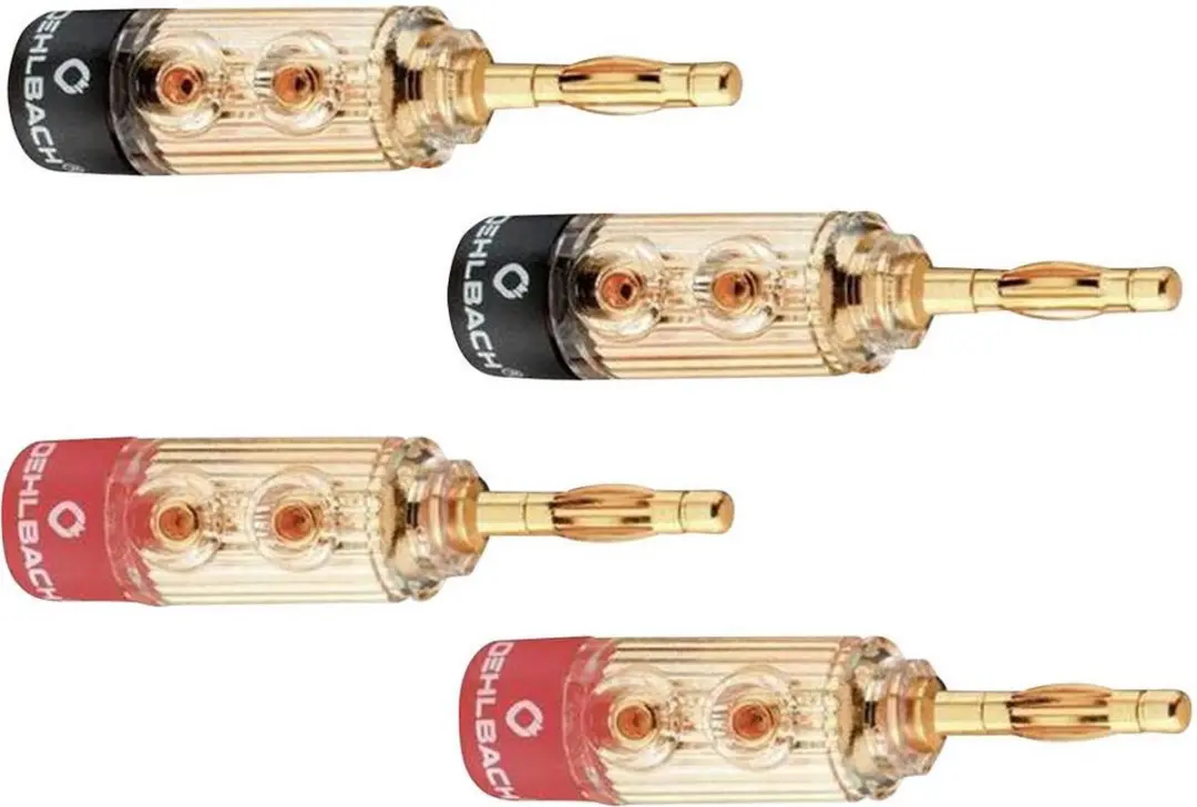 Oehlbach XXL Fusion Banaanstekker - 4 Stuks - Goud/Zwart/Rood - afbeelding 6 van 6