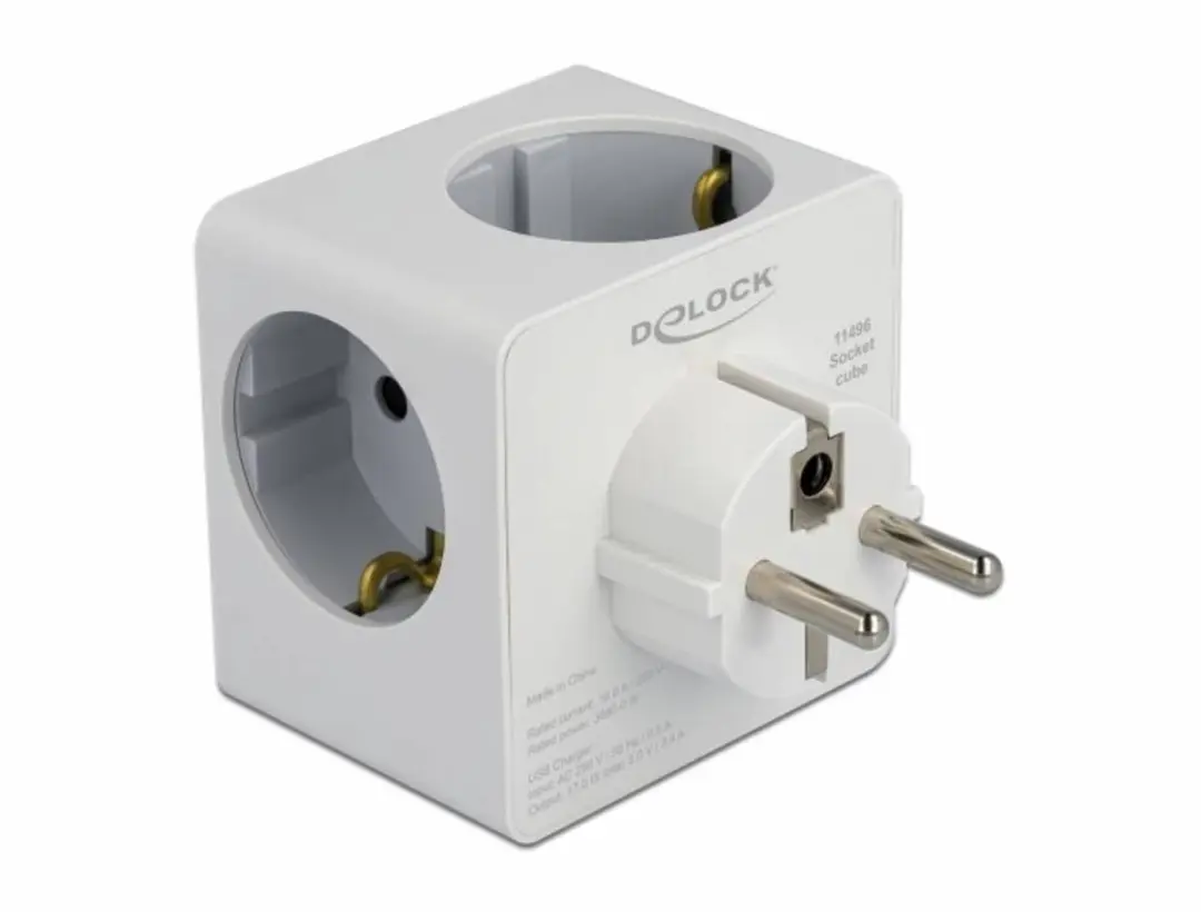Delock Multi Socket Cube 3-voudig - Wit