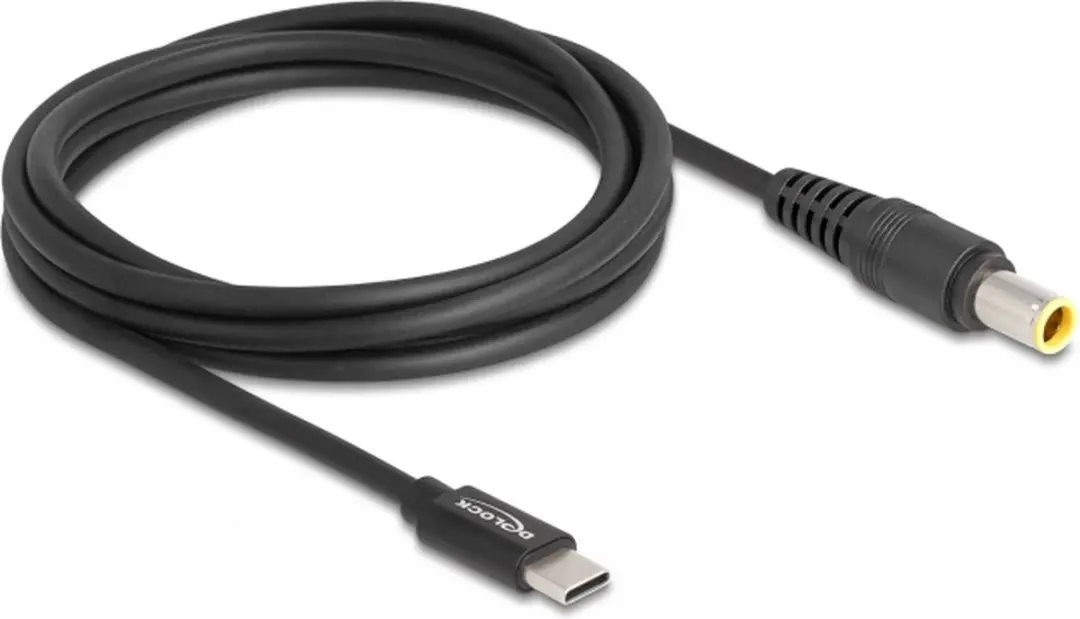 Delock USB-C naar IBM/Lenovo Notebook Laadkabel 7,9x5,5mm - 1,5m - Zwart