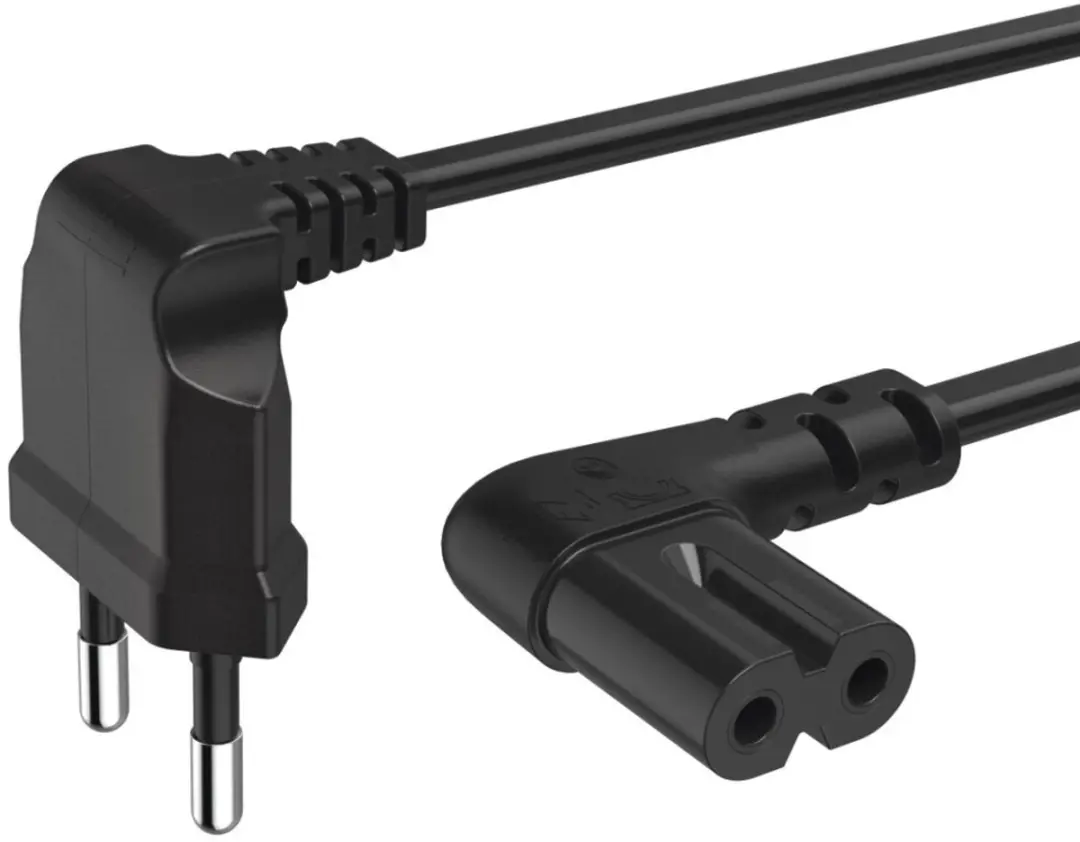 Hama 00223284 Stroomkabel - 3m - Haakse Stekker - Zwart
