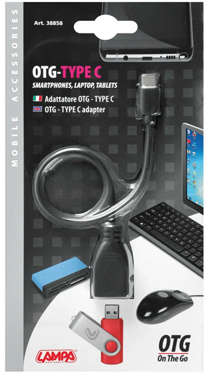 Verloop kabel OTG USB --> USB C