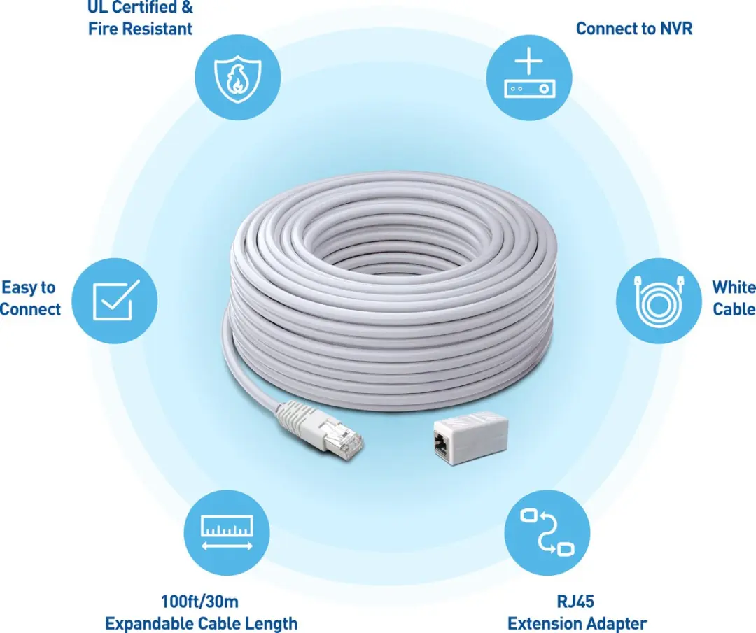 Swann SWNHD-30MCAT5E-GL Ethernet Extensiekabel 30m - Wit