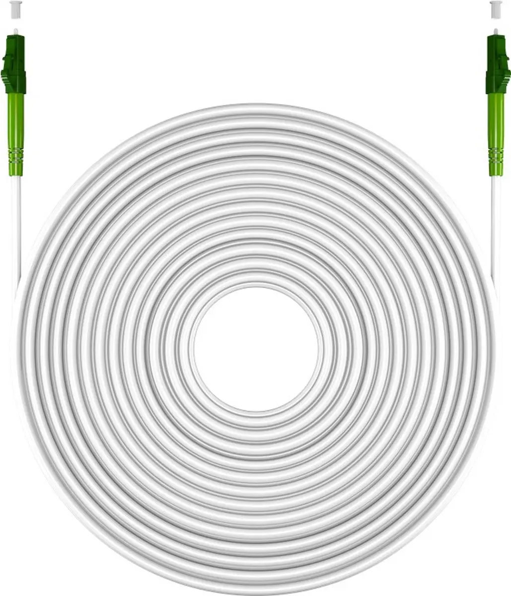 Goobay LC/APC Simplex FTTH Kabel OS2 Wit 10m