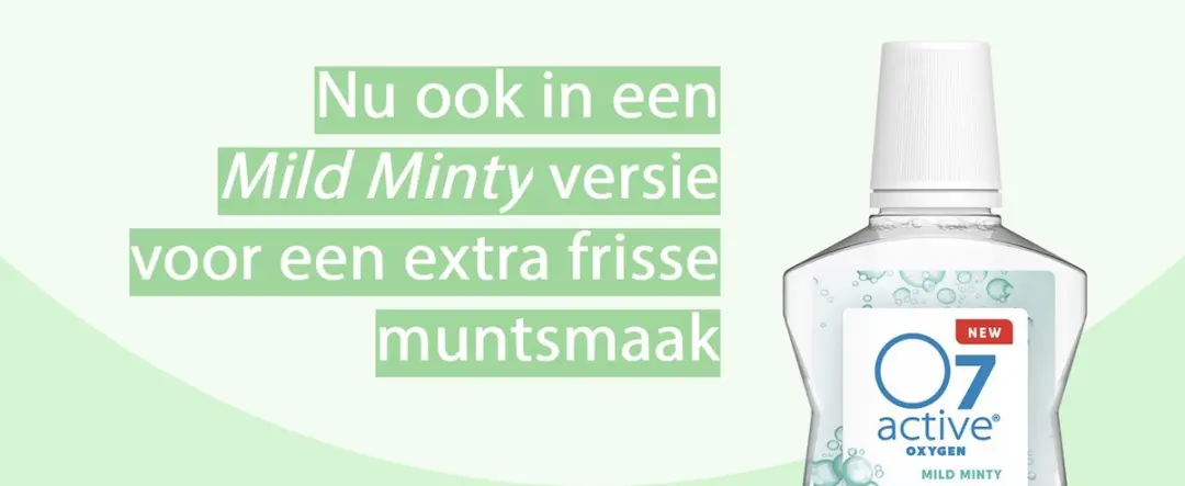 O7 Active Mondspoelmiddel Mild Minty 500ml - 2000ml