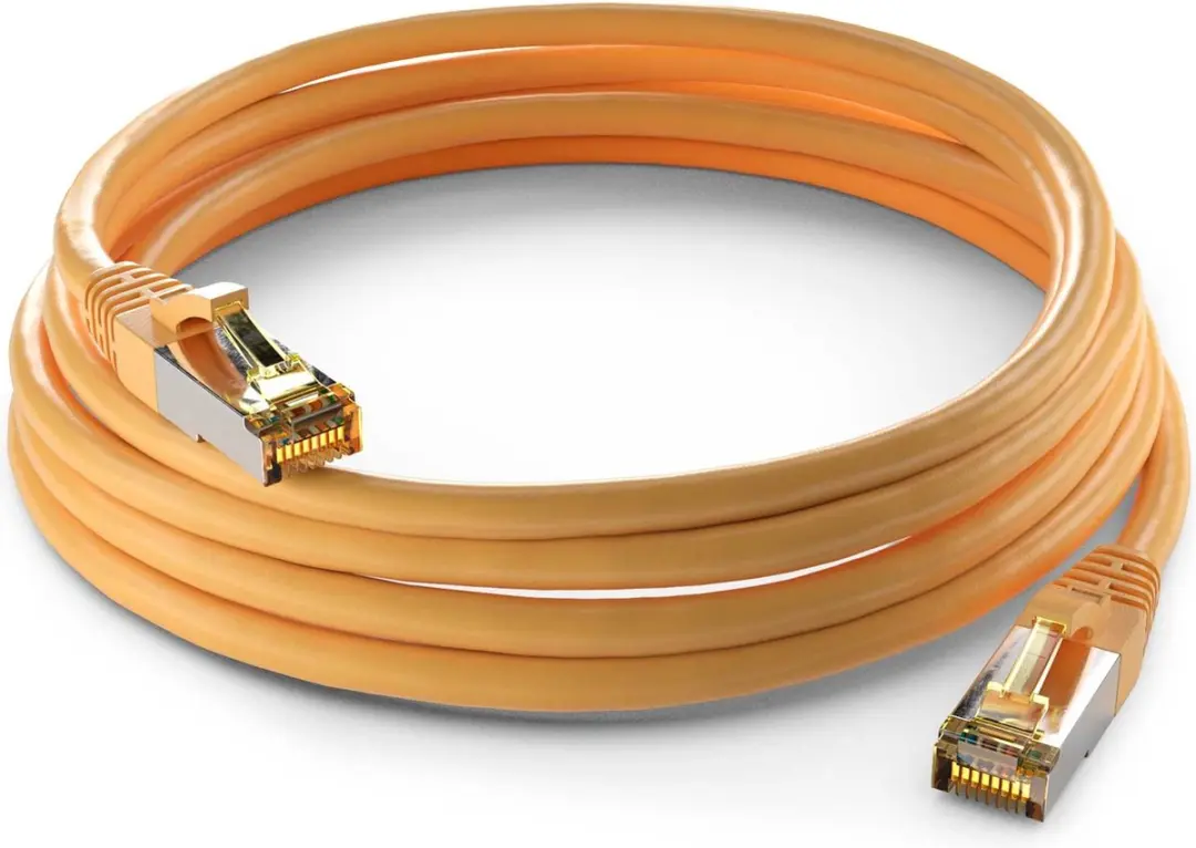 Goobay S/FTP CAT6a Netwerkkabel 10Gbps - Geel - 10m