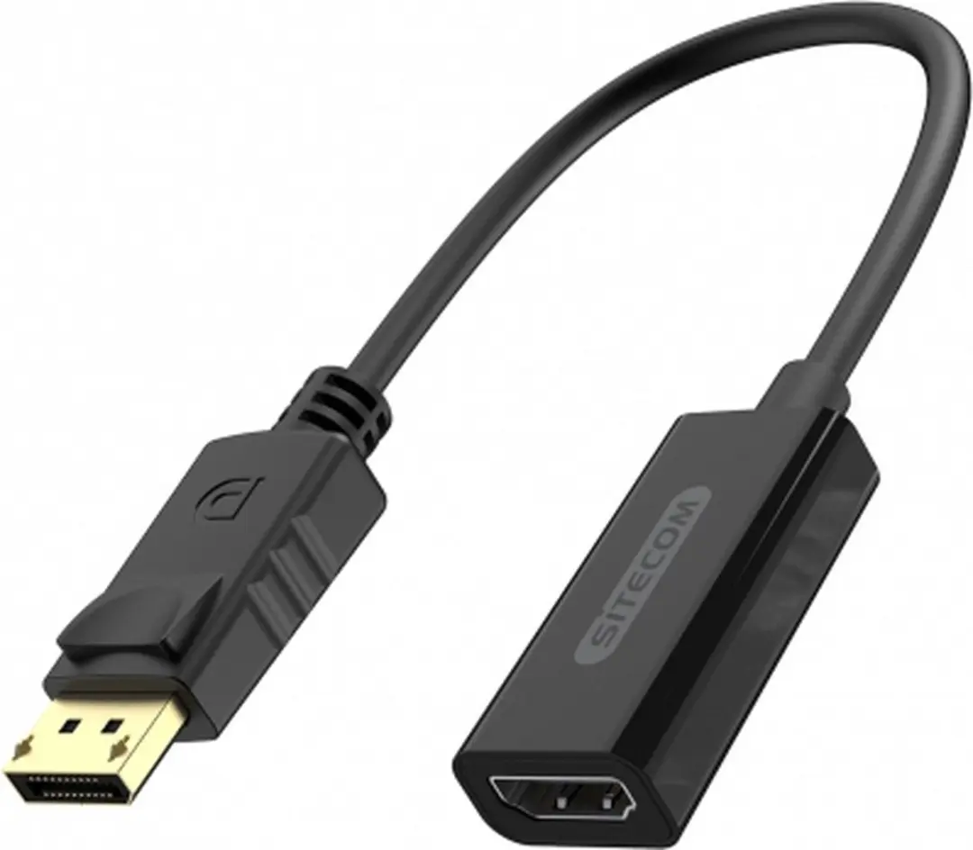 Sitecom CN-357 DisplayPort naar HDMI Adapter - 4K 60Hz - Zwart