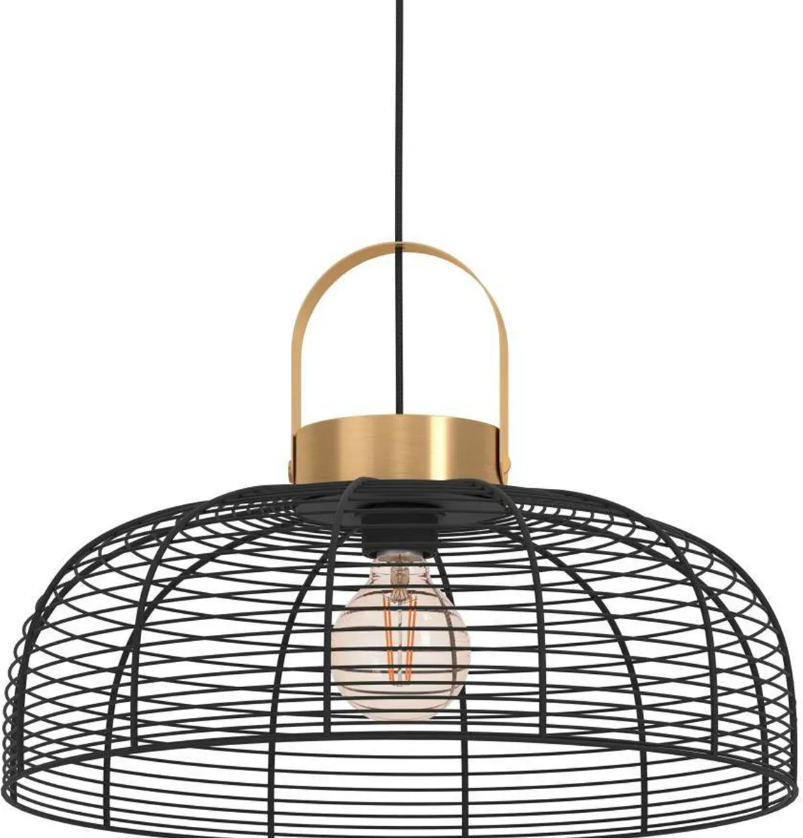 Eglo Roundham Hanglamp Ø45cm - Zwart/Goud