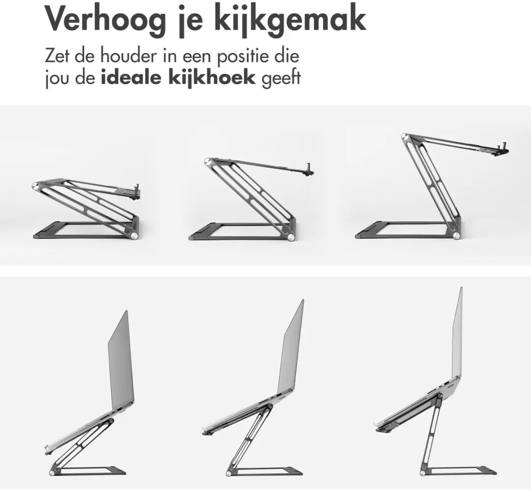 Accezz SH00072233 Laptopstandaard 13-17" - Donkergrijs - afbeelding 6 van 6