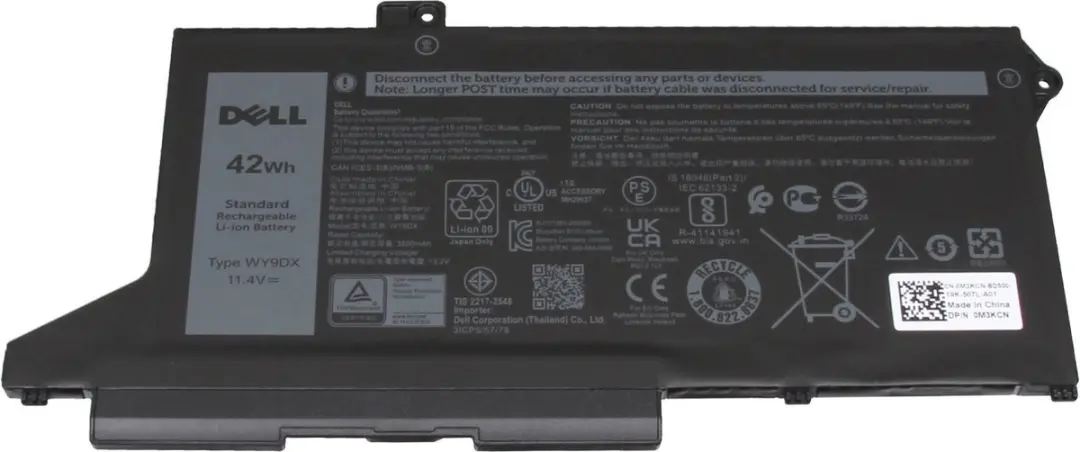Dell 0WY9DX Batterij - 42Wh - (11.4V 3-cels)