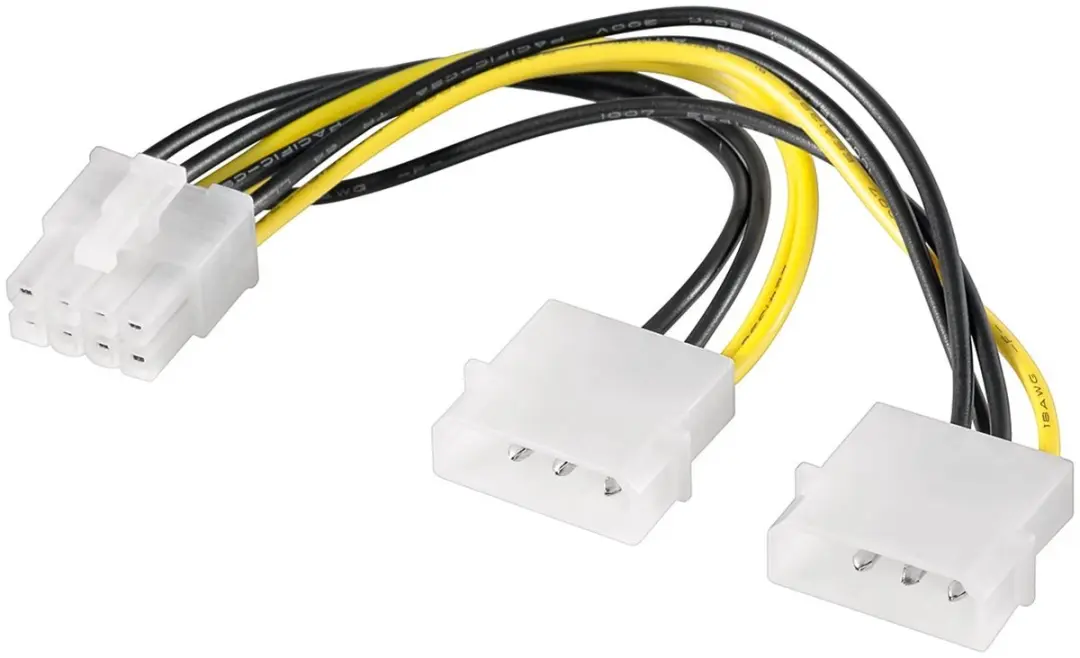 Goobay PCIe 8-pins naar 2x Molex 4-pins Adapter - 10 Stuks
