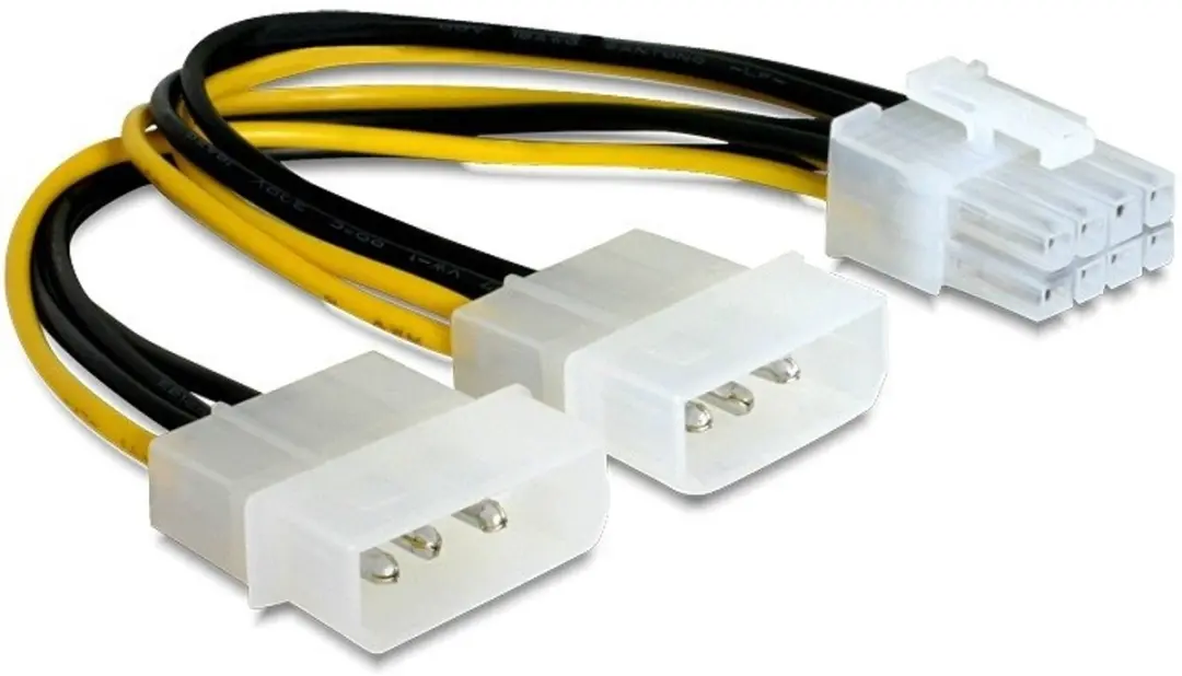 Goobay PCIe 8-pins naar 2x Molex 4-pins Adapter