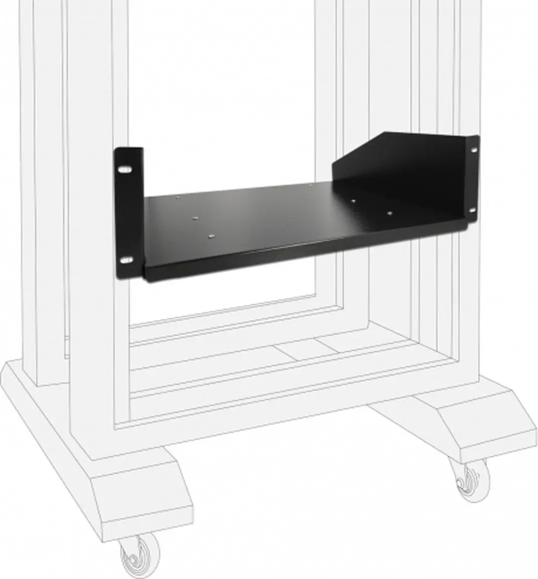 Delock 19" Pull-out Plate 3U - Zwart