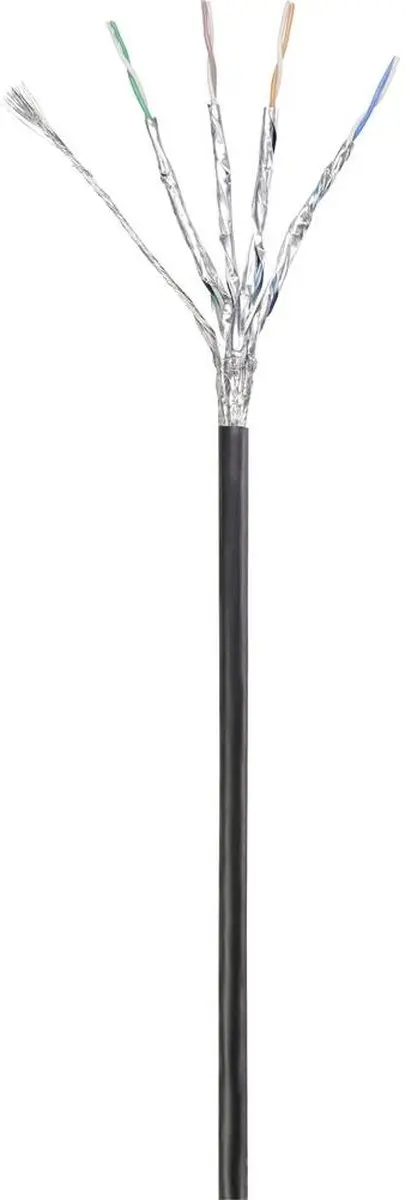 Renkforce RF-4673696 Netwerkkabel CAT 6A S/FTP 20m - Zwart