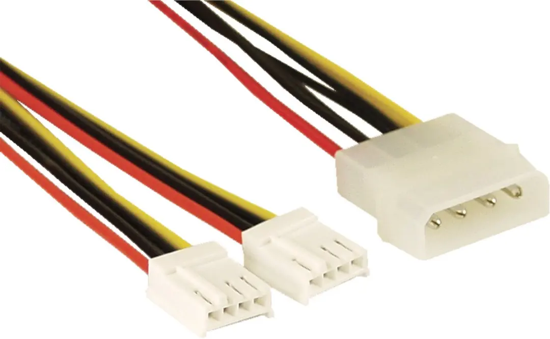 InLine Power Y-kabel 5,25 naar 2x 3,5 - 0,20m - Meerkleurig