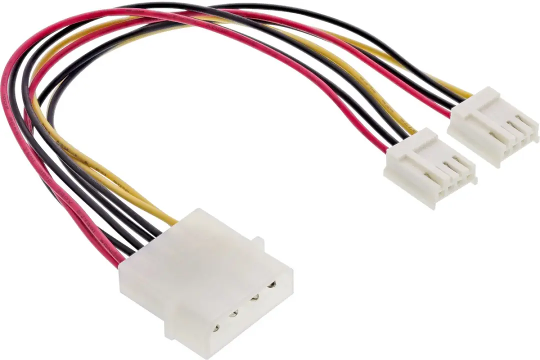 InLine Power Y-kabel 5,25 naar 2x 3,5