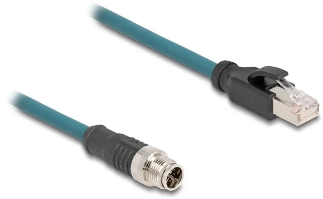 Delock M12 8-pins X-gecodeerd Industriële Netwerkkabel CAT6a 0,5m