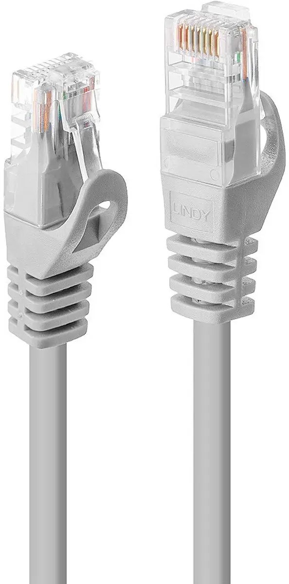 Lindy RJ45 Cat6 Netwerkkabel 0,3m - Grijs