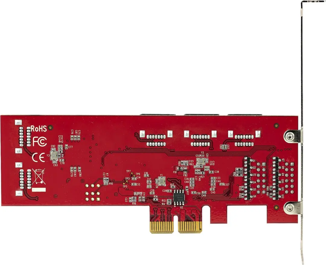 Startech 10P6G-PCIE-SATA-CARD Controller - PCIe 2.0 x2 - Rood