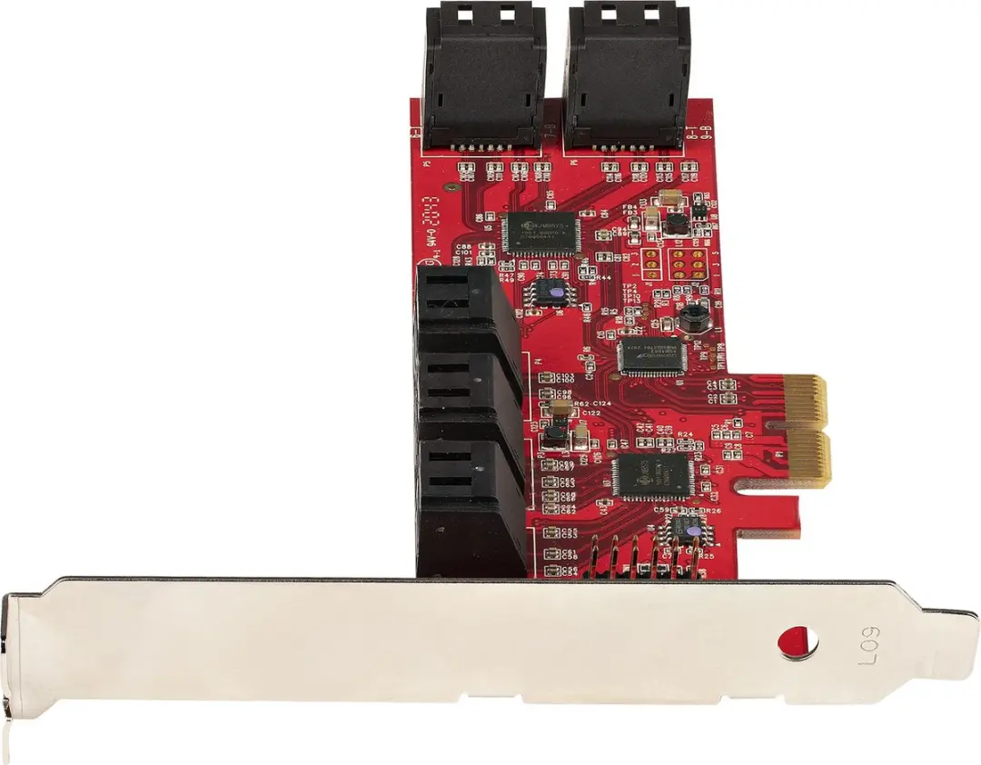 Startech 10P6G-PCIE-SATA-CARD Controller - PCIe 2.0 x2 - Rood