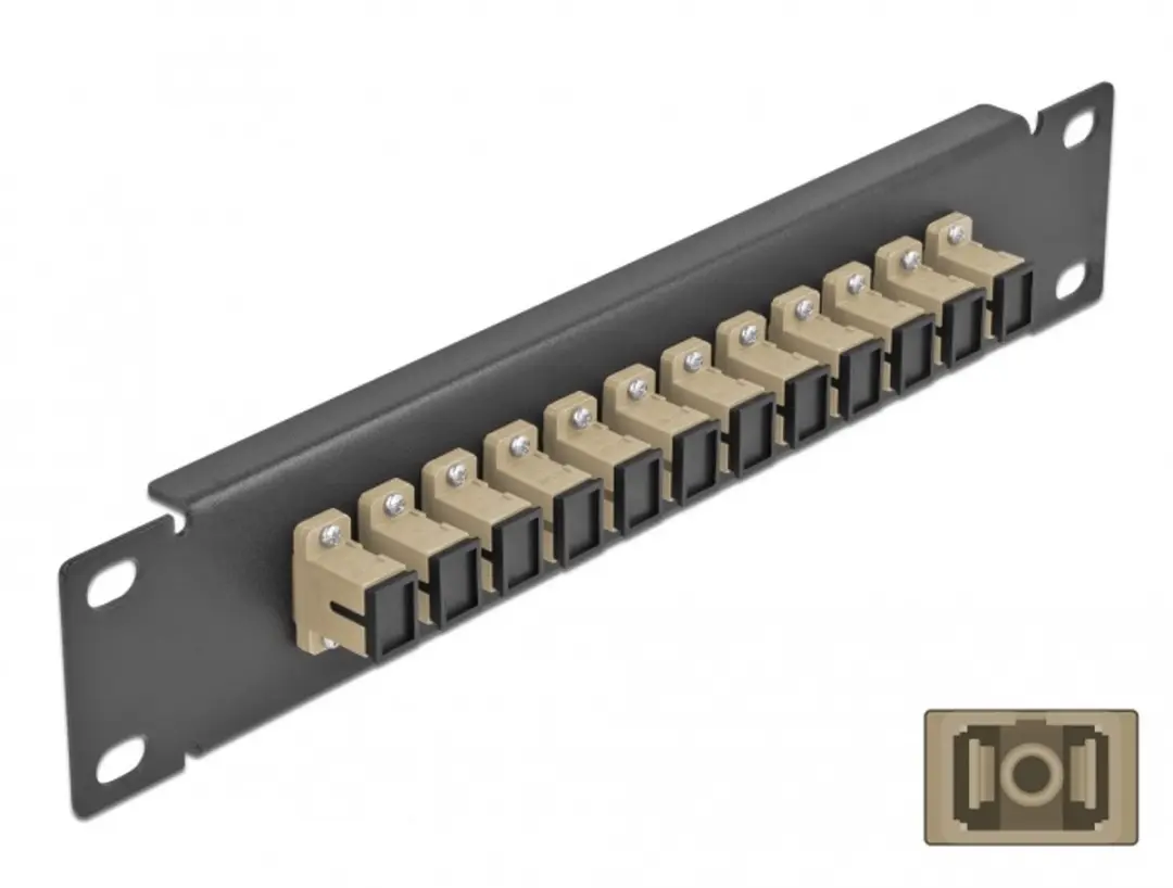 Delock 10" Fiber Optic Patch Panel 12 Port SC Simplex