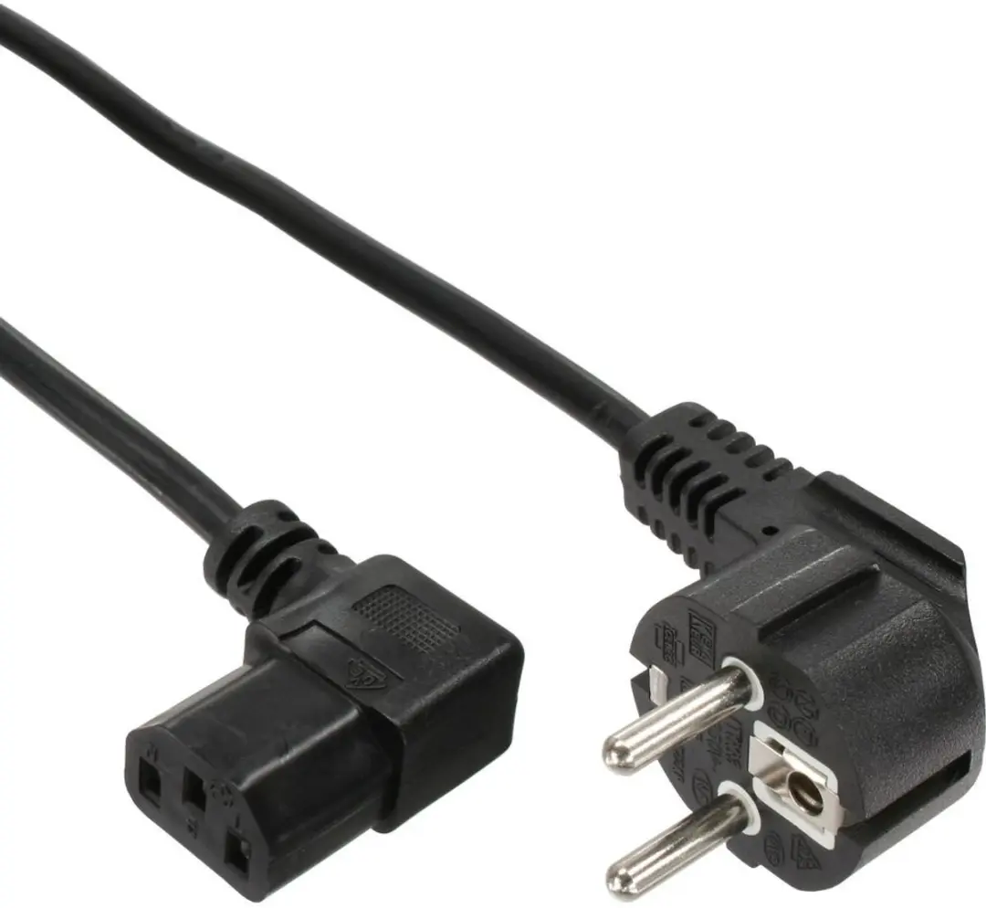 Nedis Stroomkabel CEGL10020BK30 Type F - Gehoekt - 3.00m - Zwart