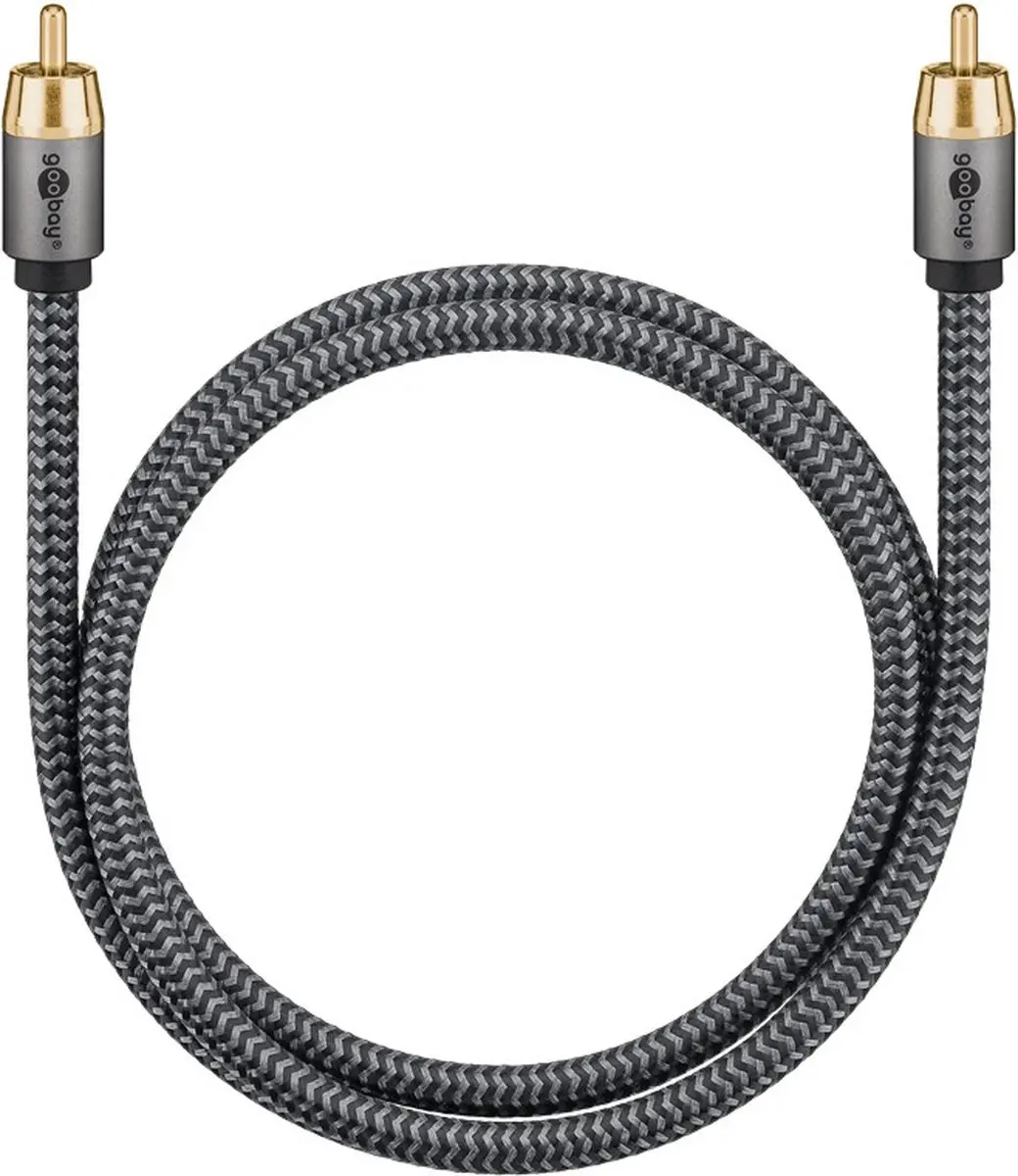 Goobay Plus Subwoofer/Stereo Kabel RCA - Zwart
