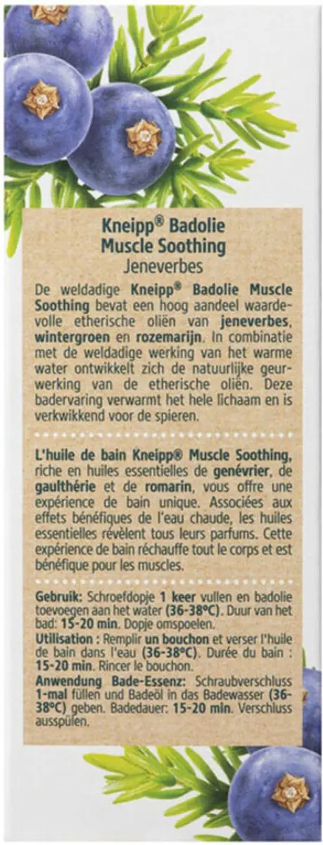 Kneipp Badolie Muscle Soothing Jeneverbes - 6x100ml - afbeelding 6 van 6