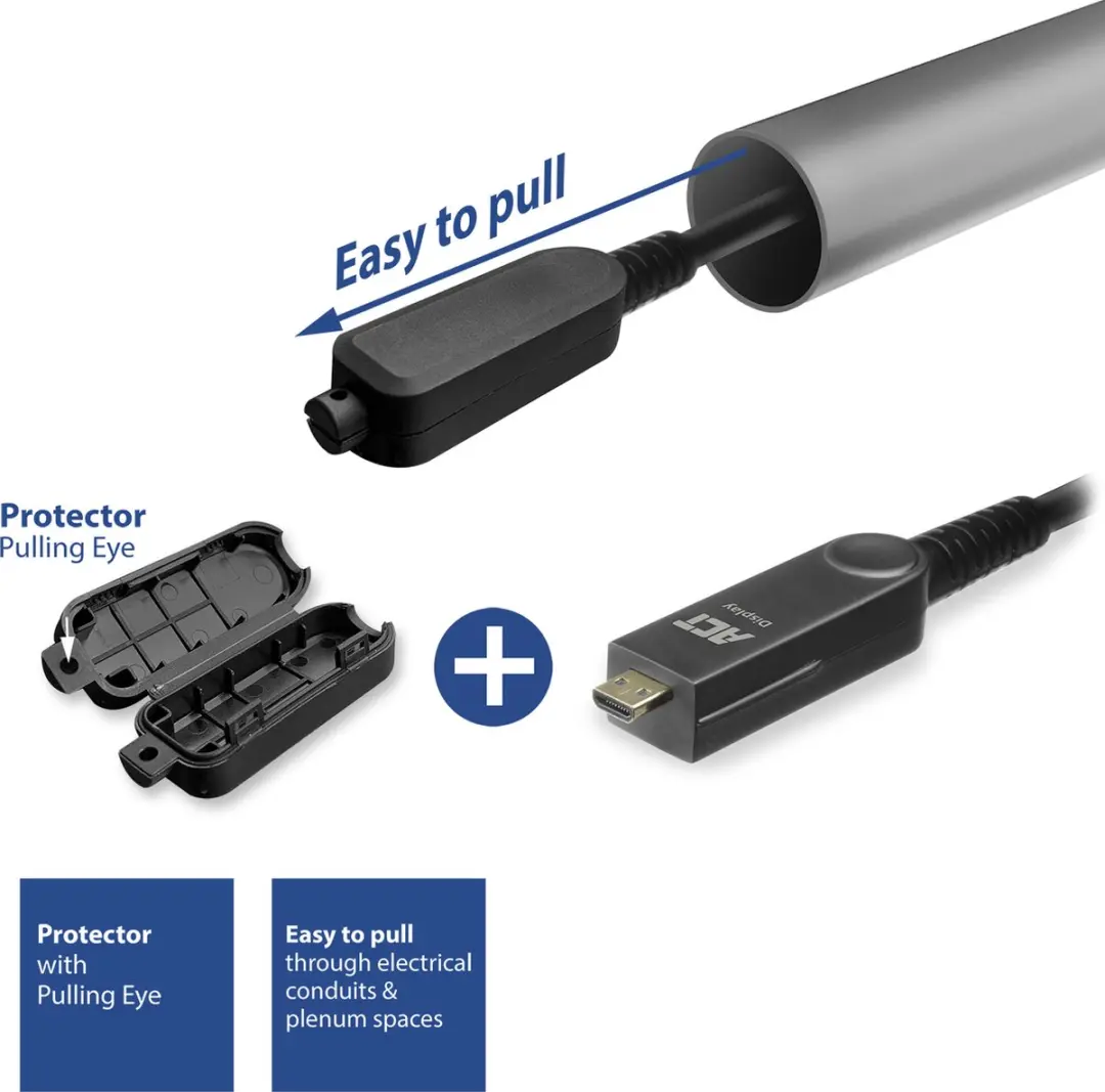 ACT HDMI Glasvezelkabel AK4106 50m - 4K@60Hz - Zwart