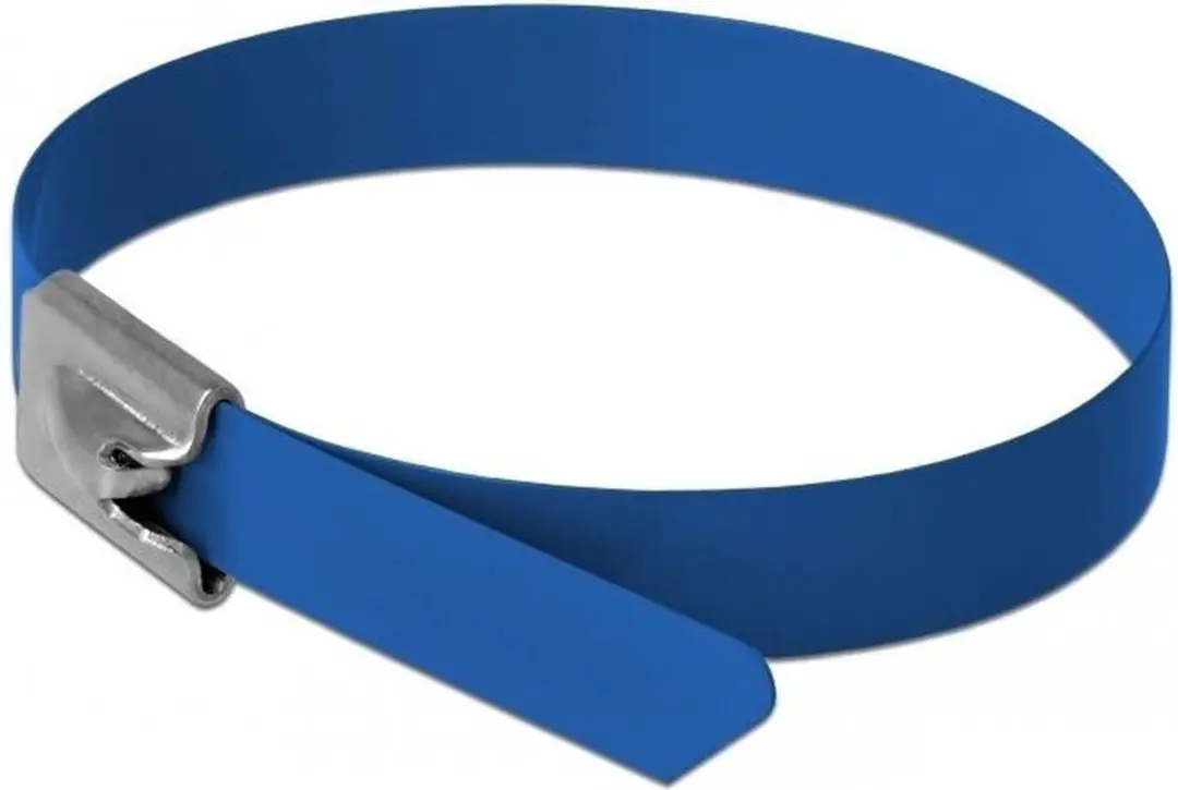 Delock Roestvrijstalen Kabelbinders 500x7,9mm - Blauw - 10 Stuks
