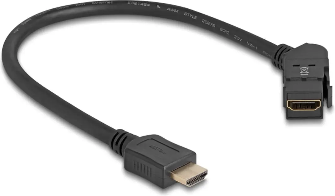 Delock HDMI Haaks Keystone Module 67157 - 45° - 8K 60Hz - Zwart