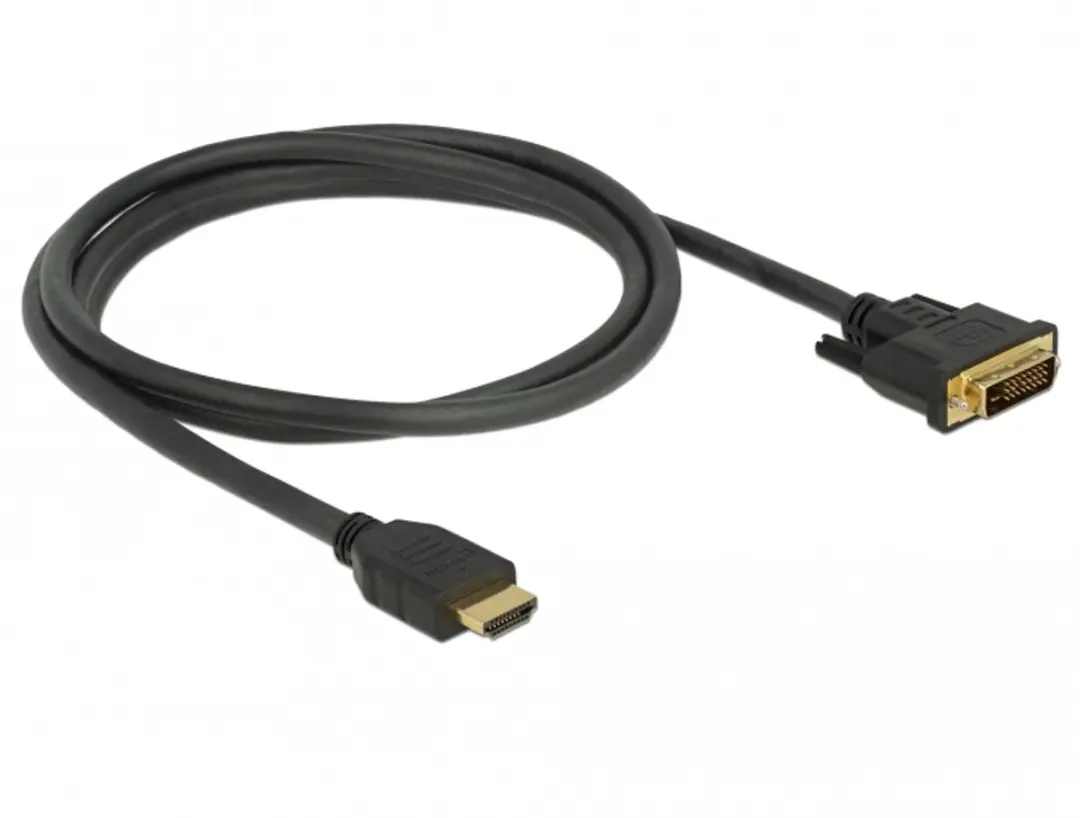 Delock HDMI naar DVI Kabel 24+1 - 1.5m - Zwart