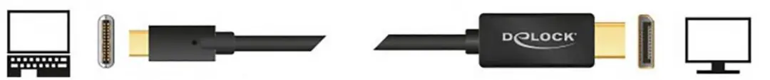 Delock USB-C naar DisplayPort Kabel 85256 - 2m - 4K 60Hz