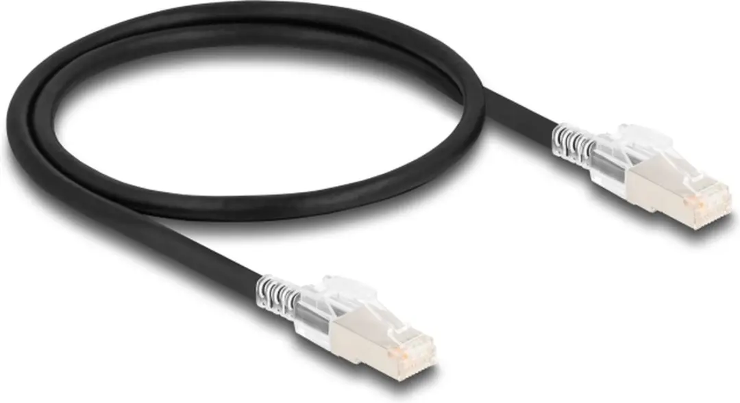 Delock Cat.6A S/FTP RJ45 Netwerkkabel 0,5m - Zwart