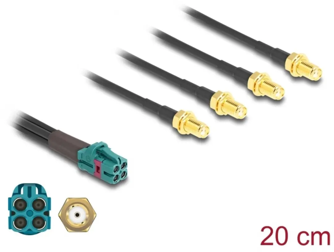 Delock Mini FAKRA Z naar 4x SMA A-Type Kabel