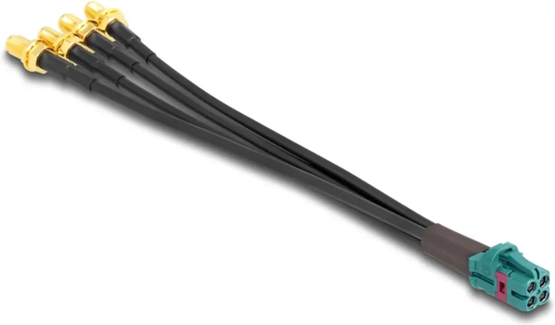 Delock Mini FAKRA Z naar 4x SMA A-Type Kabel - Zwart