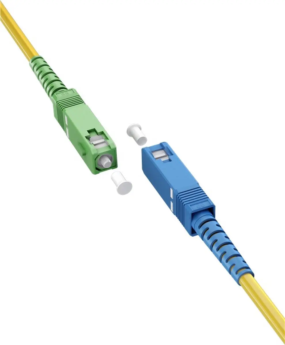 Goobay SC/APC Simplex FTTH Kabel OS2 - 30m - Geel - 10 Stuks