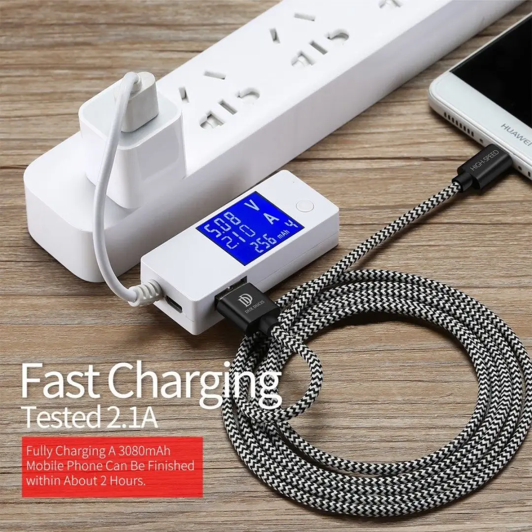 Dux Ducis K-One USB Lightning Kabel 1.0m - Zwart