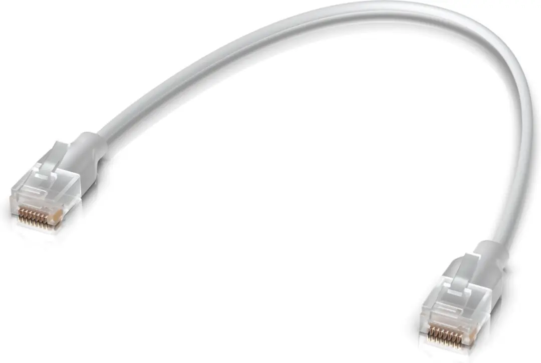 Ubiquiti UACC-Cable-Patch-EL-0.15M-W Netwerkkabel Cat6 - 0,15m - Wit/Doorschijnend