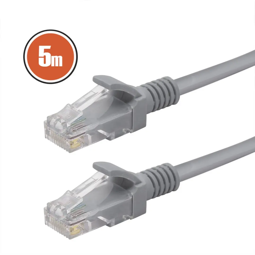 Delight Patchkabel 5m Cat.5e UTP Grijs