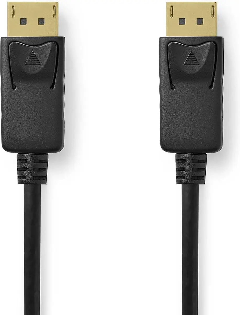 Nedis DisplayPort Kabel CCGB38010BK20 - 8K@60Hz - 2m - Verguld - Zwart