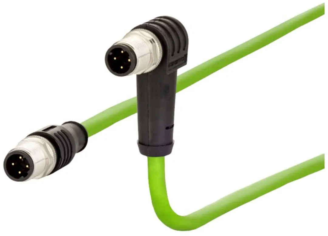 Metz Connect 142M1D19010 M12 Netwerkkabel CAT 5e SF/FTP 1m - Groen