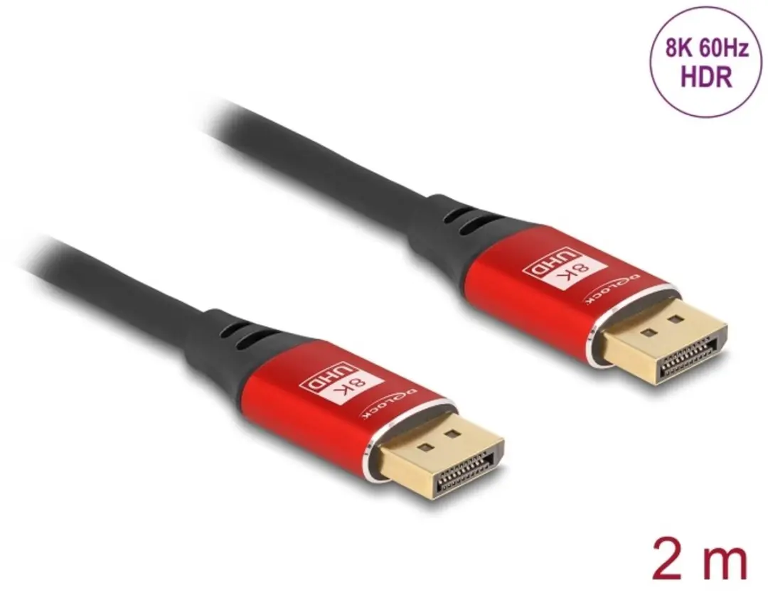Delock DisplayPort Kabel 8K 60Hz 2m