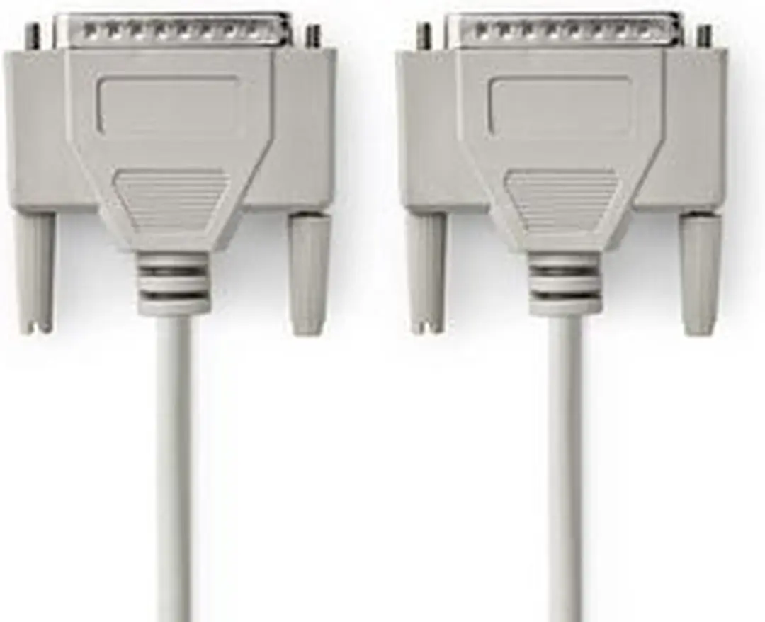 Nedis D-SUB 25-Pins Seriële Kabel 3m - Ivoor
