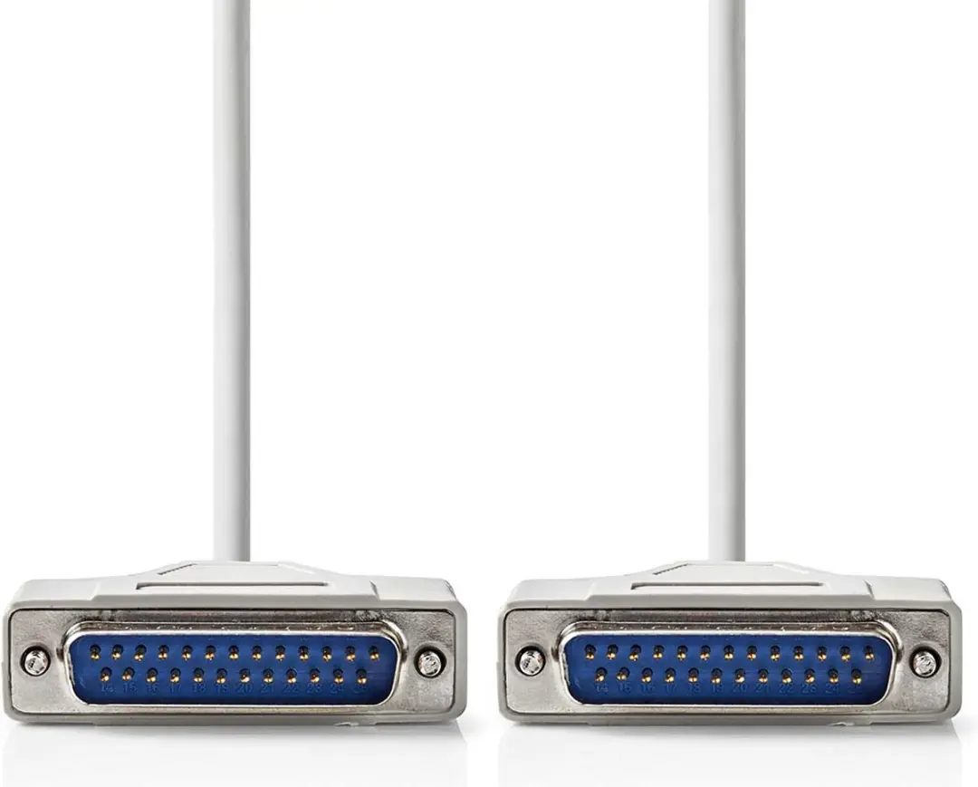 Nedis D-SUB 25-Pins Seriële Kabel 3m - Ivoor
