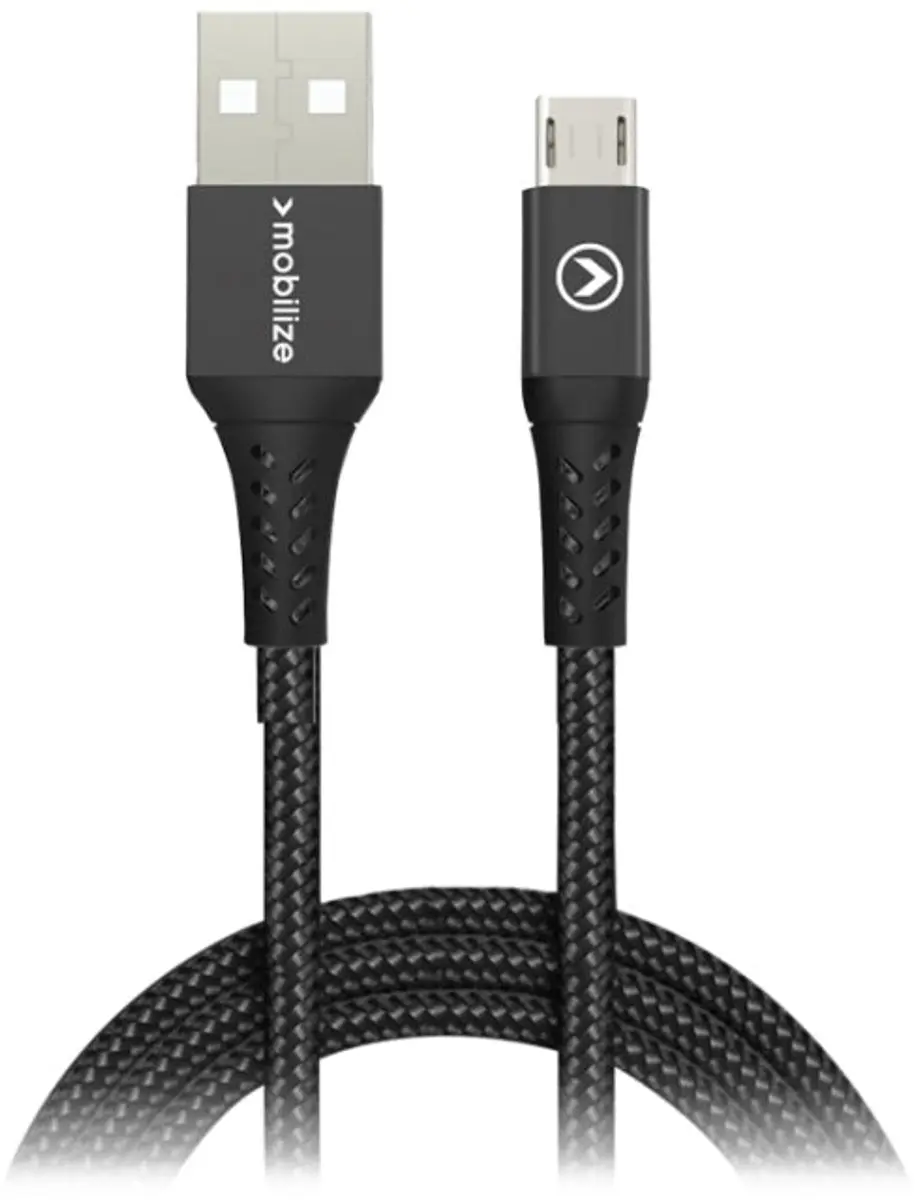 Mobilize USB 2.0 Kabel A Male - Micro-B Male 2m - Zwart