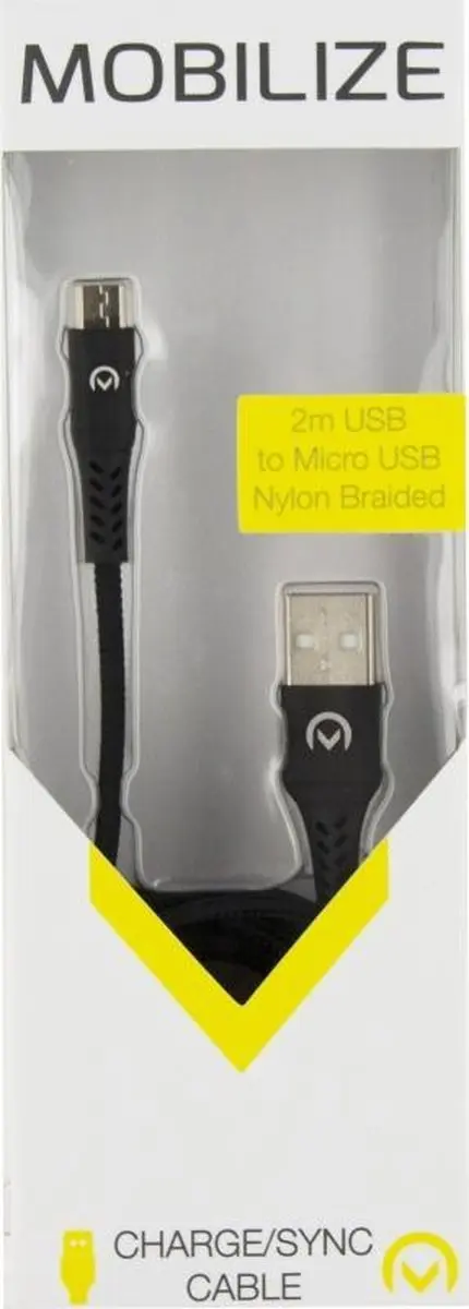 Mobilize USB 2.0 Kabel A Male - Micro-B Male 2m - Zwart