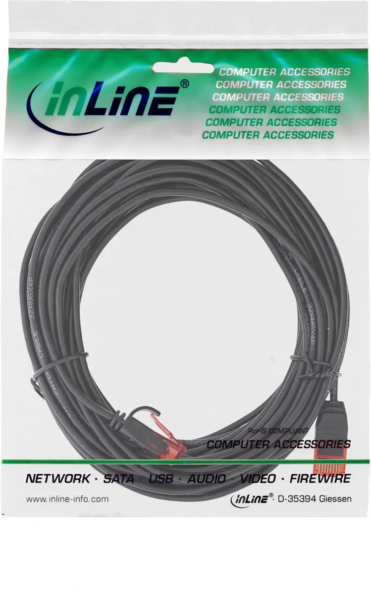 InLine Slim Patchkabel Cat.6 U/UTP 7,5m - Zwart